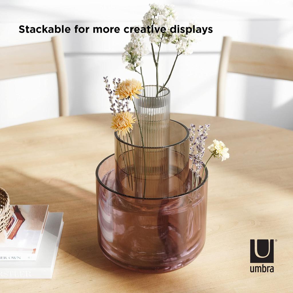 Umbra Layla Large Candle and Trinket 15 x 15 x 13 Perfect for Living Rooms and Entryways Vase, Holder, Box, Purple, 21017415495, cm,