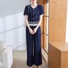 XUEXI Women's Lace Patchwork Denim Two-Piece Set
