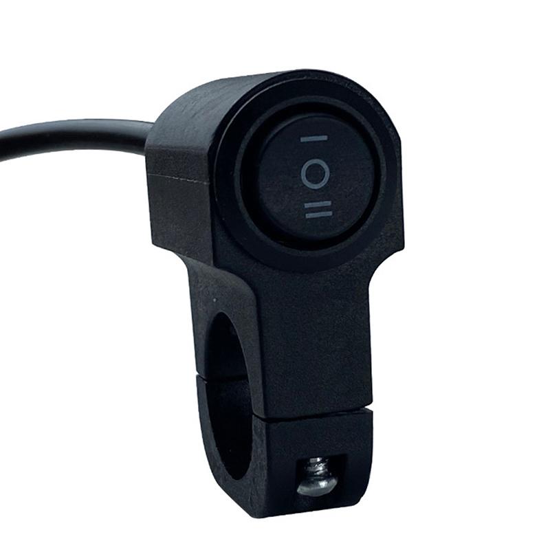 7/8'' 22cm Plastic Motorcycle Handlebar Headlight Switch Three-position Waterproof Switch 12V Fog Spotlight Retro Switch