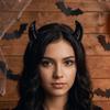 Animal Devil Horn Hairband Glossy Anime Headband Gothic Ox Horn Hair Clips  Anime Expo