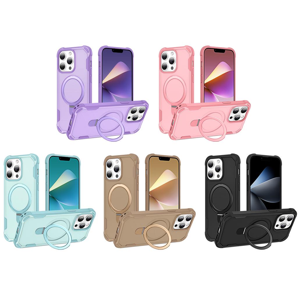 For iPhone 13 Pro Max Case Compatible with MagSafe Kickstand TPU+PC Shockproof Phone Back Cover