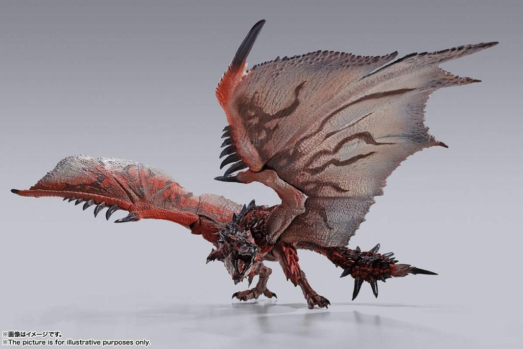 TAMASHII NATIONS MonsterArts Monster Hunter Iceborne approximately ABS painted action figure S.H. World Rathalos, 400mm, & PVC,