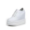 Spring Genuine Leather Increased Women's Shoes 11cm Fashion Classic Casual Shoes Original Korean Version Heels Autumn Sneakers