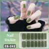 No Baking Lamp Waterproof Nail Wraps Full Cover Nail Stickers Solid Color 14 Nails/Set Multi Color Nail Art Look Patch Firm