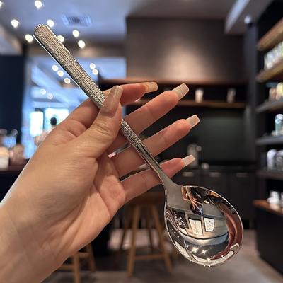 316 Stainless Steel Thickened Spoon Creative 21.2cm El  Pot Spoon Soup Spoon Essential Tool for Home Kitchen