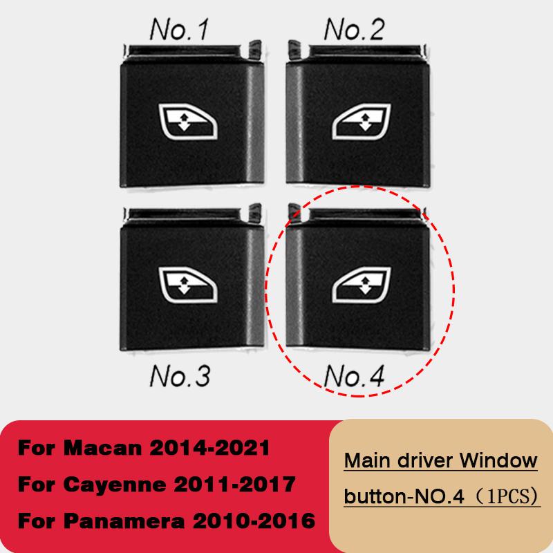 AABKV1 For Porsche Cayenne 2011-2017 Panamera 2010-2016 Macan 2014-2021 Car Window Lifter Button Cap Replacement Windows Switch Button