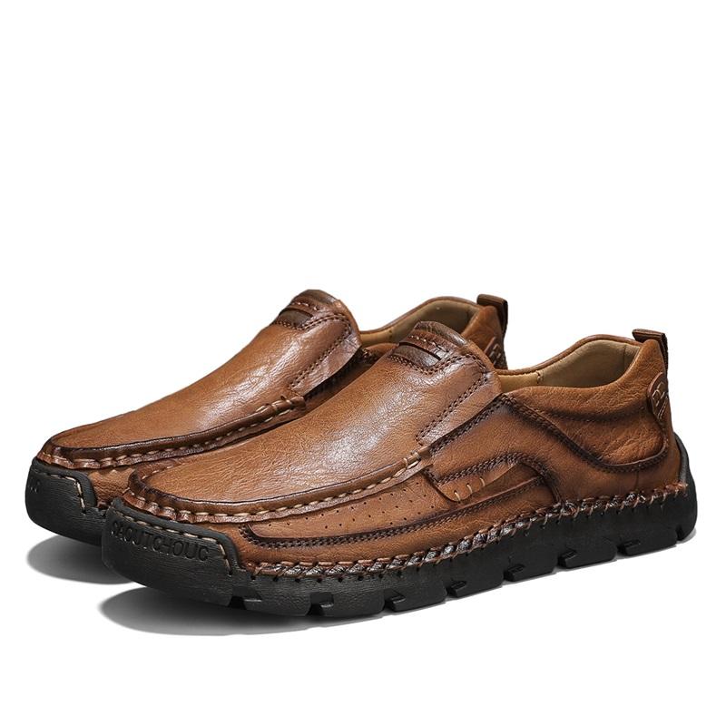 

Мужская повседневная обувь лоферы кроссовки 2025 новая ручная работа ретро досуг плоская обувь лоферы обувь zapatos casuales hombres мужская обувь 38 светло-коричневого