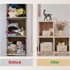 Versatile Double-layered Linen Laundry Basket Closet Clothing Organizer Desktop Sundries Toys Snacks Cosmetic Storage Basket