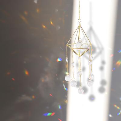 Crystal Windchimes Ornament Lighting Ball Outdoor Garden Home Wind Chime Hanging Ornament Home Decor Housewarming Gift