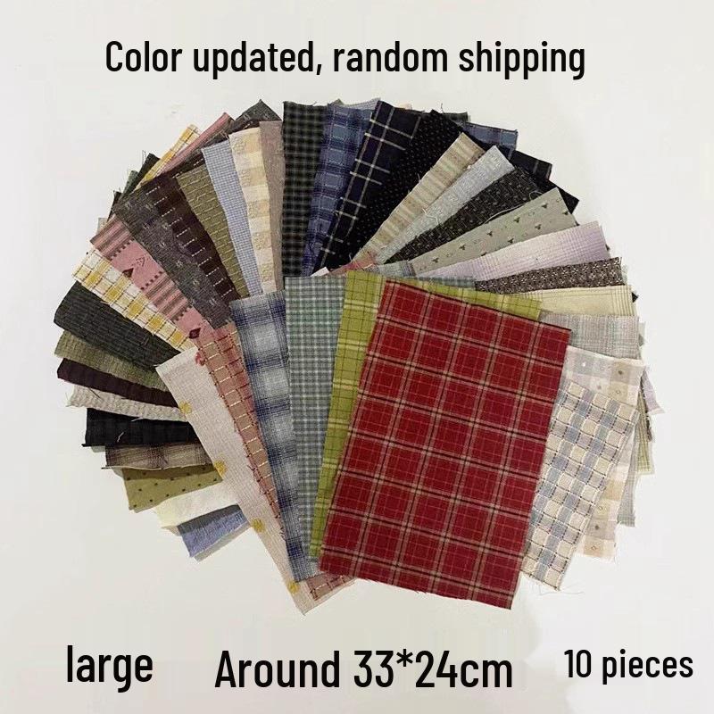 Pre-dyed Small Fabric Scraps for Doll Clothes and Patchwork Quilts with Needle by Hai Leide Zhu