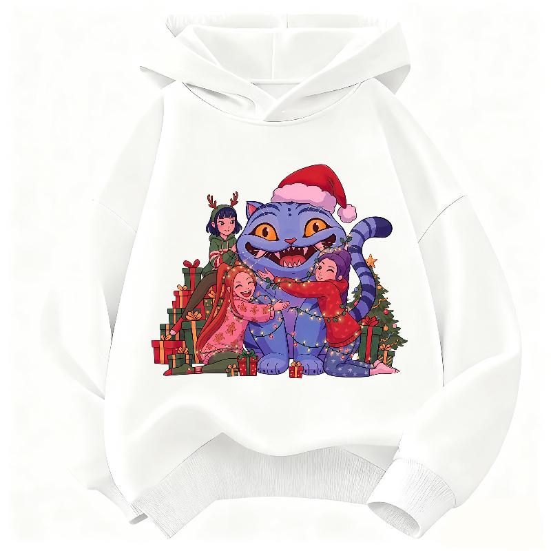 Christmas Gift KPOP Demon Hunter Children's Hoodie Boys' and Girls' Clothing Autumn and Winter Warm Children's Hooded Sweatshirt