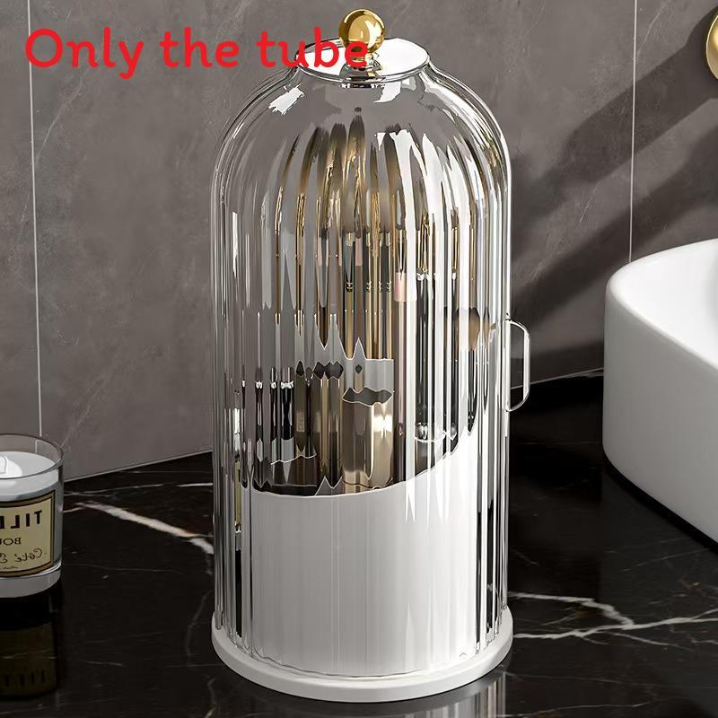 

Acrylic Makeup Brush Holder With Sliding Lid For Dustproof Storage