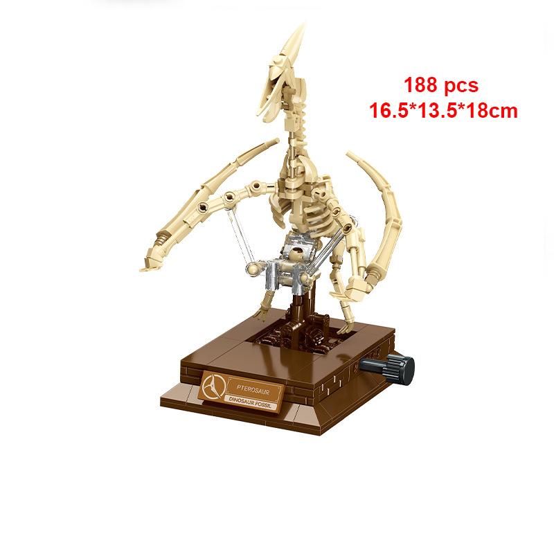Dinosaur Skeleton Fossil Building Blocks Sets Tyrannosaurus Rex Pterosaur Brachiosaurus MOC Creative Educational Toys Gift