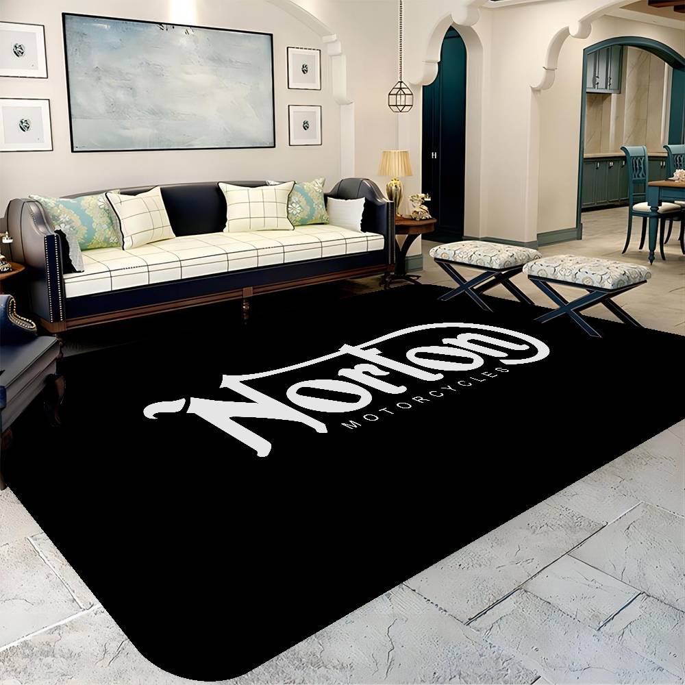 Motorcycle Racing N-Nortons Room Mats Washable Non-Slip Living Room Sofa Chairs Area Mat Kitchen Alfombra
