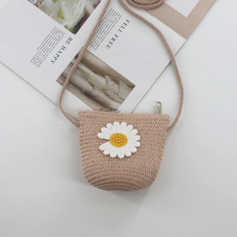2024 Women's Mini Cartoon & Straw Flower Messenger Bags - Cute Beach Accessory