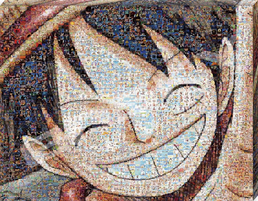 ENSKY ONE PIECE Mosaic Art [Luffy] 23.7 x 30.7 x 2.1 cm Artboard Jigsaw Puzzle, 366 Pieces, ATB-69