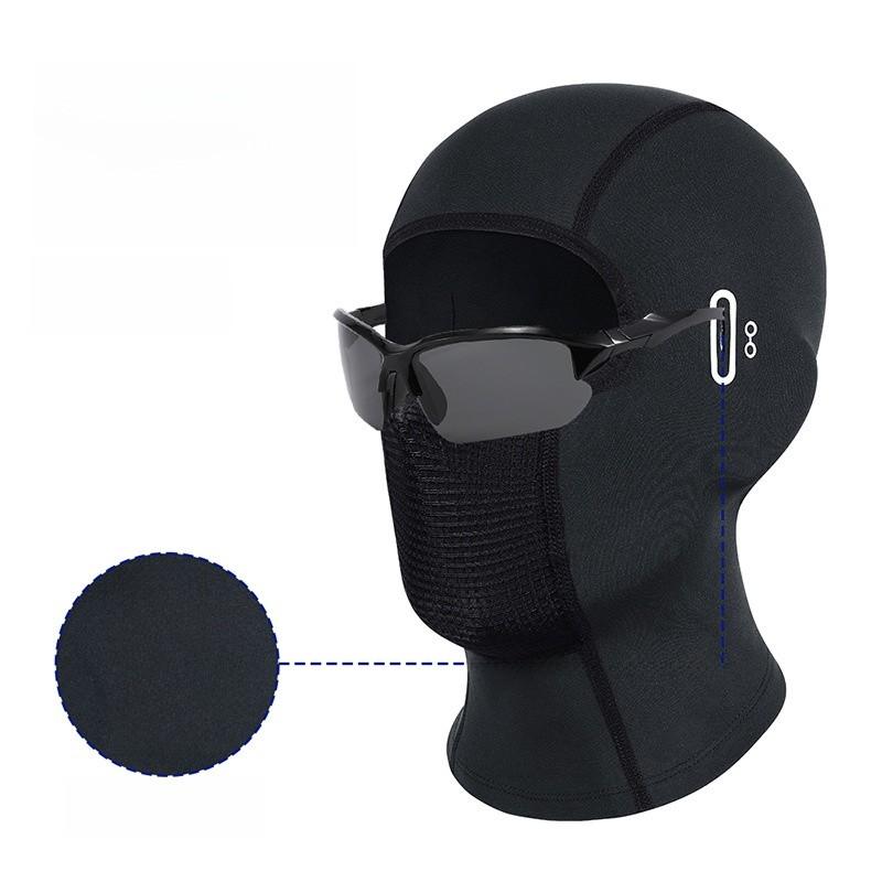 Polyester Motorcycle Face Mask With Breathable Mesh For Winter Riding Comfort
