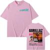 Rock Band Gorillaz Merch Graphic TShirt  Unisex Vintage Trendy High Street 100 Cotton Oversized Cartoon Women And Men Tshirt