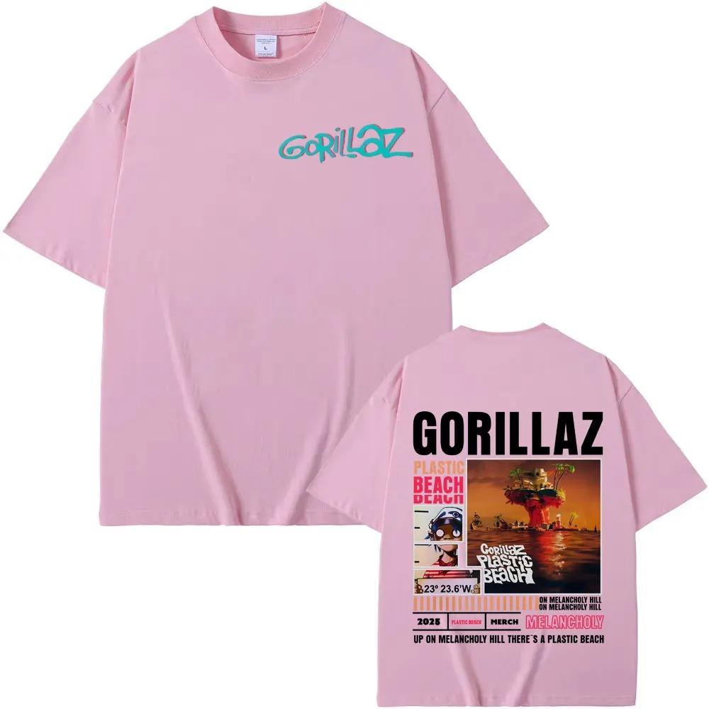 Rock Band Gorillaz Merch Graphic TShirt Unisex Vintage Trendy High Street 100 Cotton Oversized Cartoon Women And Men Tshirt