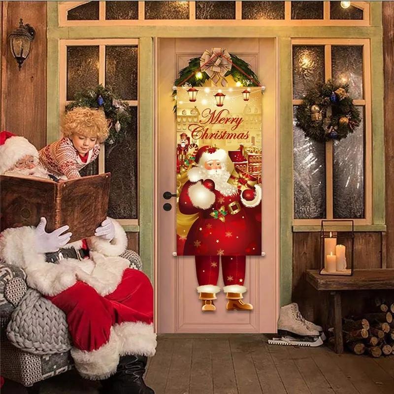 Merry Christmas Hanging Flag Christmas Decorations For Home 2026 Christmas Door Banner Xmas Gifts Navidad Happy New Year 2026