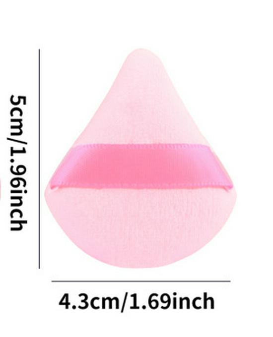 Dual-Use Triangular Flocking Powder Puff for Wet & Dry Makeup