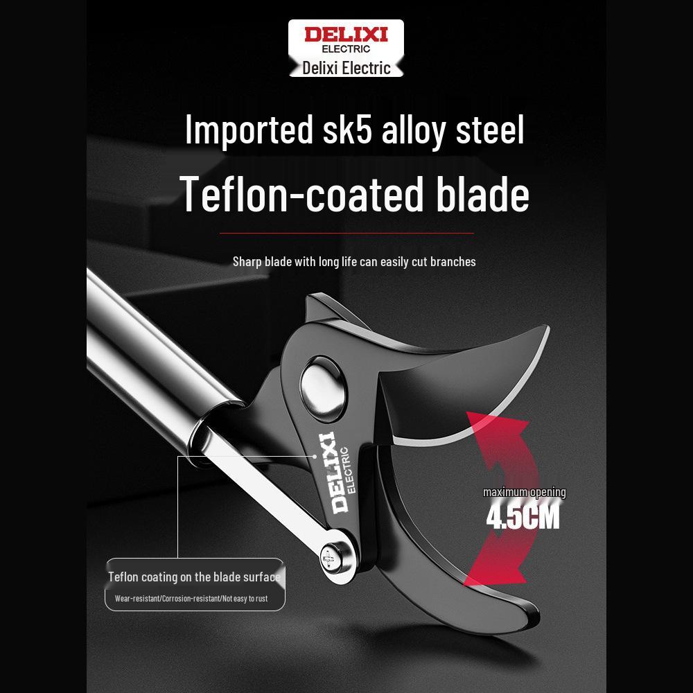 Delixi Telescopic High-Altitude Pruning Shears – Stainless Steel, Ideal for Fruit Tree Branches