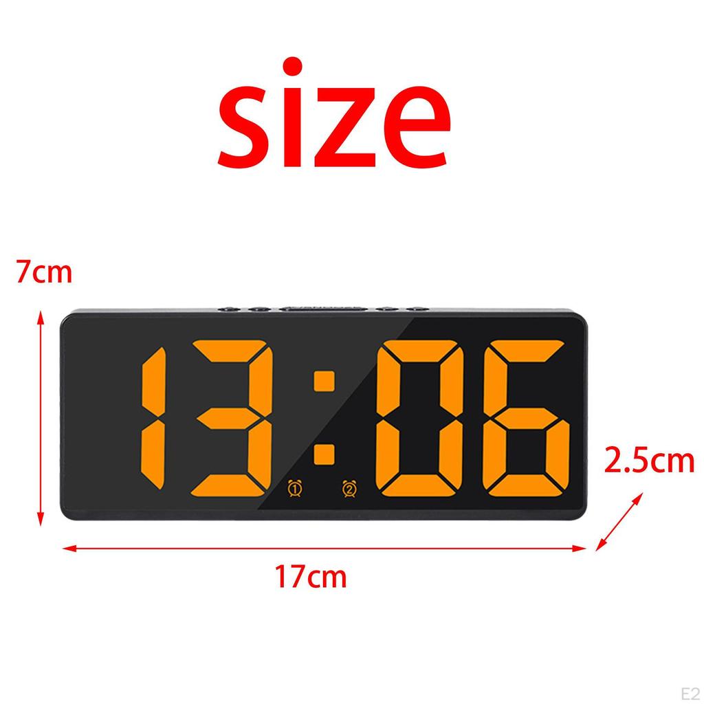Digital Electronic , USB Large Display with Snooze 2 s Dimmable Temperature 5 Brightness Office