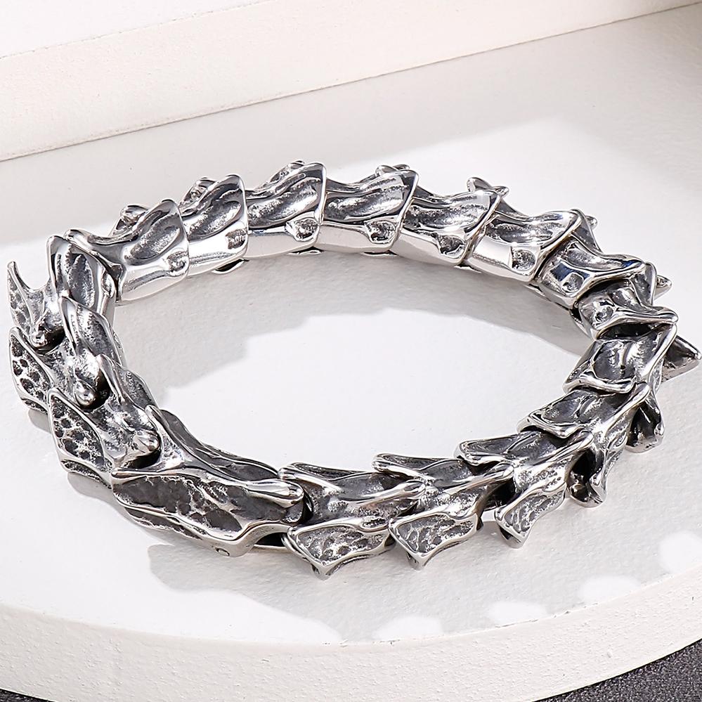 Massive 16MM Wide Dragon Spine Chain Bracelet for Man 316l Stainless Steel Bracelets Viking Punk Jewelry Gothic Men's Gifts