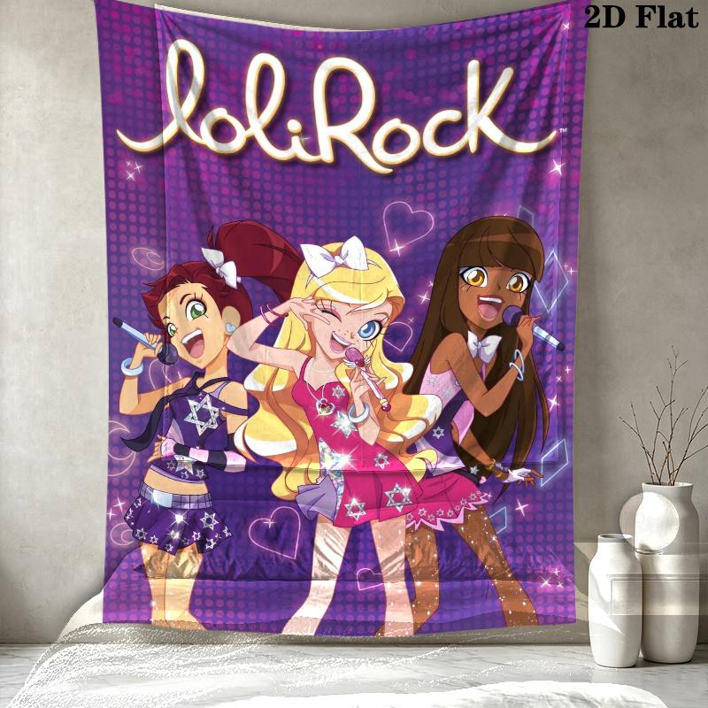 LoliRock Anime Wall Tapestry Aesthetic Wall Hanging Printed Fabric Blanket Decorative Tapestries for Bedroom Living Room Home Decor