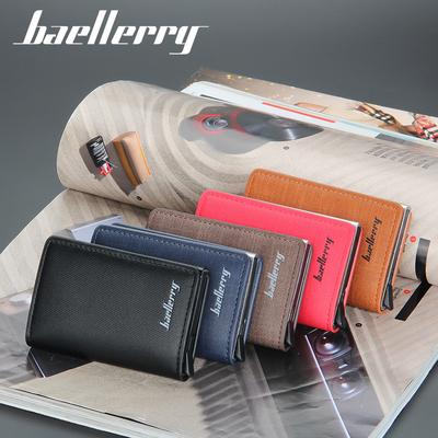 Baellerry Pánská a dámská peněženka z PU kůže Pevný držák na karty Anti-magnetická vysouvací peněženka Unisex Držák na kreditní karty RFID