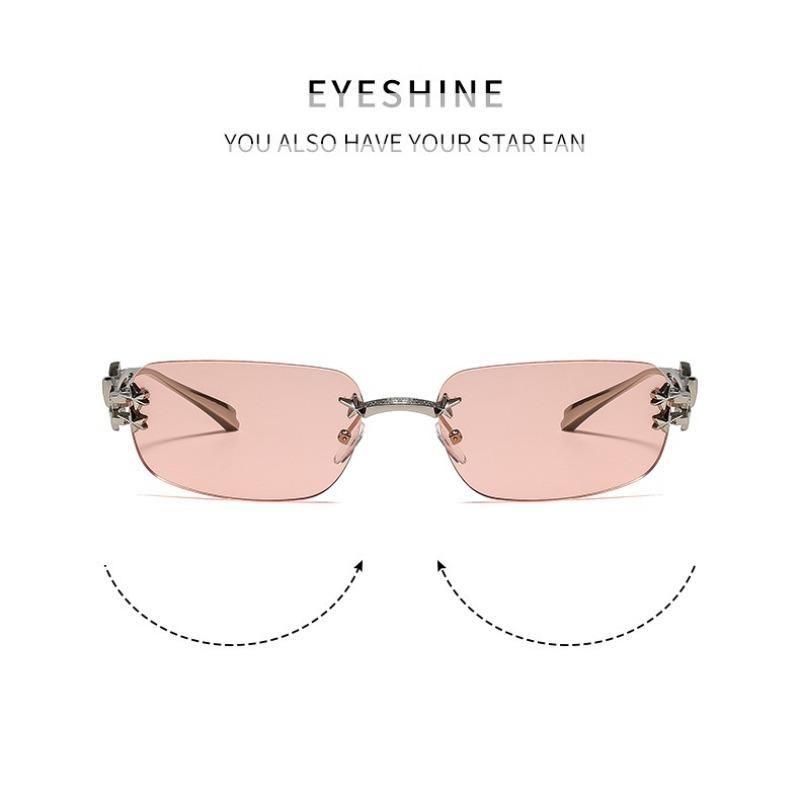 Ins Korean Fashion Y2k Rimless Sunglasses Women Luxury Brand Square Sun Glasses Personality Punk Eyeglasses Female Eyewear