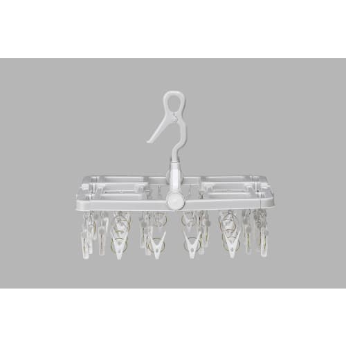 Twinmall Sliding Clothes Drying Hanger, Gray, 38 Pinch, BEILU BE-02G