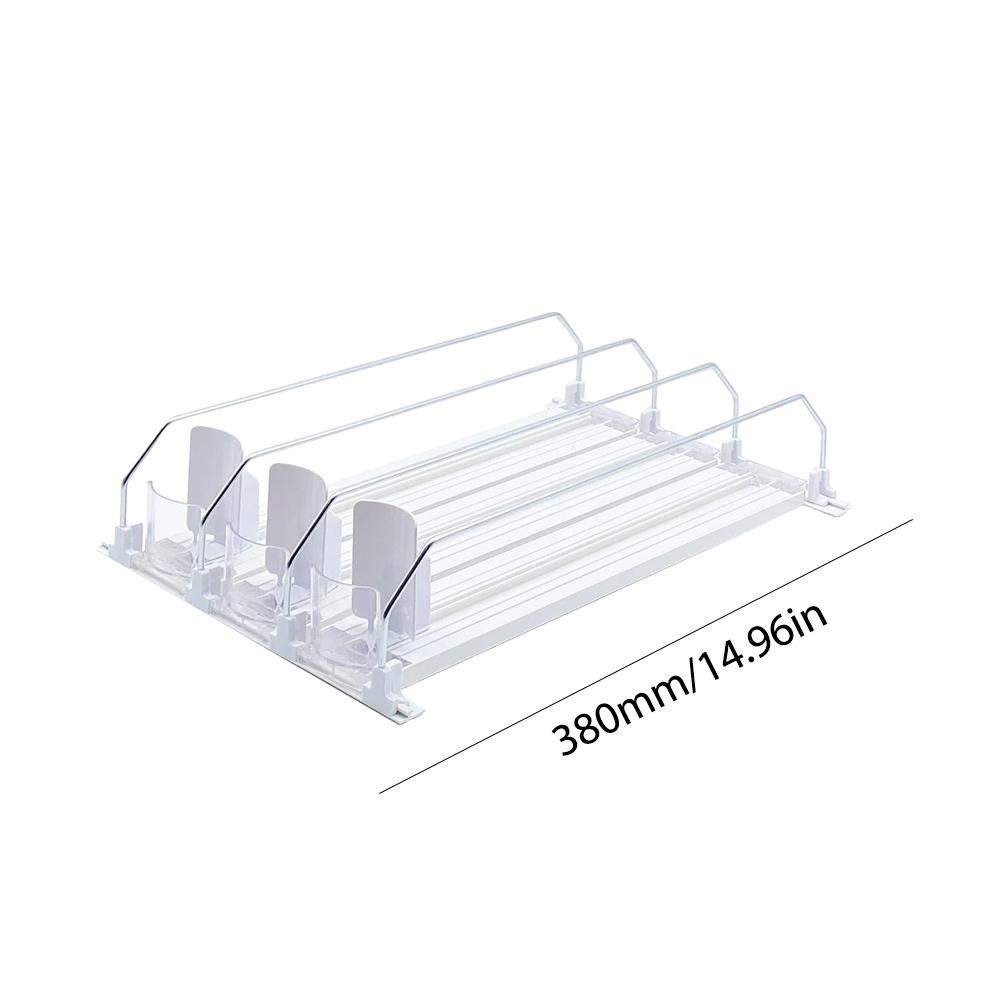 Refrigerator Drink Organizer Dispenser Auto Beer Pusher Holder Adjustable Width Soda Can Bottle Pusher for Kitchen Fridge Gadget