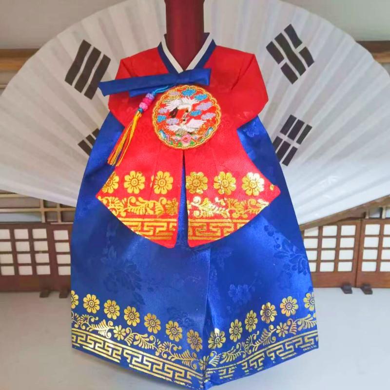 Korean Wine Bottle Cover Korean Folk Traditional Style Hanbok Fabric Red Wine Packaging Case Wine Cabinet Wine Dustproof Cover