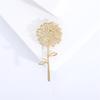 Fashionable Sophisticated Dandelions Lapel Pin with Dripping Oil Designs Contrast Accessory for Party Supplies Costumes