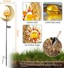 Antique Iron Art Solar Garden Lights: Moon & Sun Design Landscape Spotlight