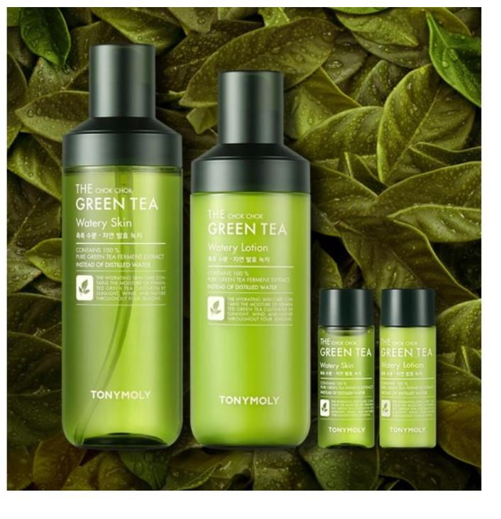 TONYMOLY The Chok Chok Green Tea Moisture 2-Piece Set | Hydrating Toner & Lotion