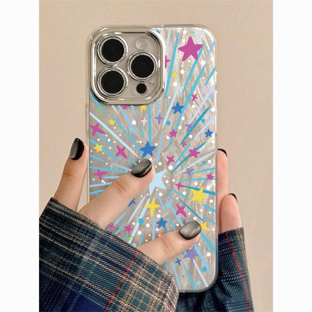 Glitzer Feder Garn Strass Linsenabdeckung für Apple 17 Pro Max 14/15, Hartschale sturzsicher für vollständige Linsenabdeckung