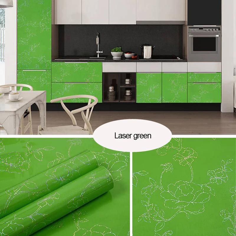 Laser Baking Paint Thicken Self Adhesive Wallpaper Desktop Cabinet Renovation Sticker Kitchen Waterproof Oil Resistant Sticker