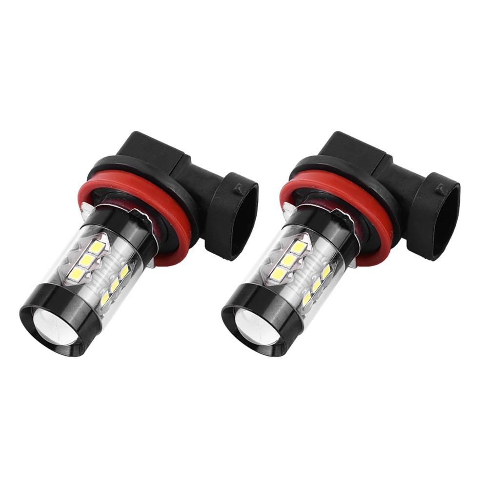 2Pcs 12V-24V Daytime Running Lights H11 Compatibility Car LED Bulbs High Power LED Bulbs  For Cars