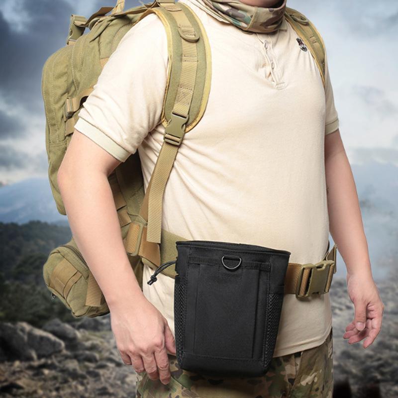 1Pcs Storage Bag Outdoor Molle Drawstring Magazine Dump Pouch Adjustable Utility Belt Fanny Hip Bag