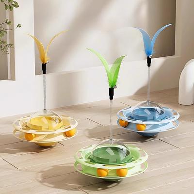 1Pc Cat Toys Cat Teaser Tumbler Turntableto Relieve Boredom Kittens Pet Kittens Consume Physical Energy Cat Supplies