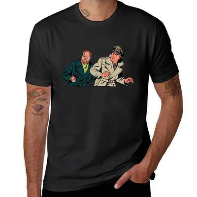Blake and Mortimer (From The Yellow 'M' (La Marque Jaune) Frontispiece) T-Shirt Man T-shirt Funny Gifts Plus Size Men Clothing