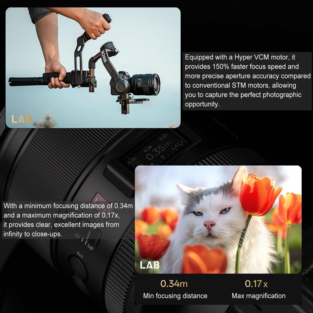 VILTROX 35mm LAB FE Full Frame Lens for Sony AF 35mm FE Autofocus Prime Lens for Sony E Mount A7SIII A7III A7RIII A7IV A7RIV A9 A1 FX3 A7RV ZVE1 A7CR