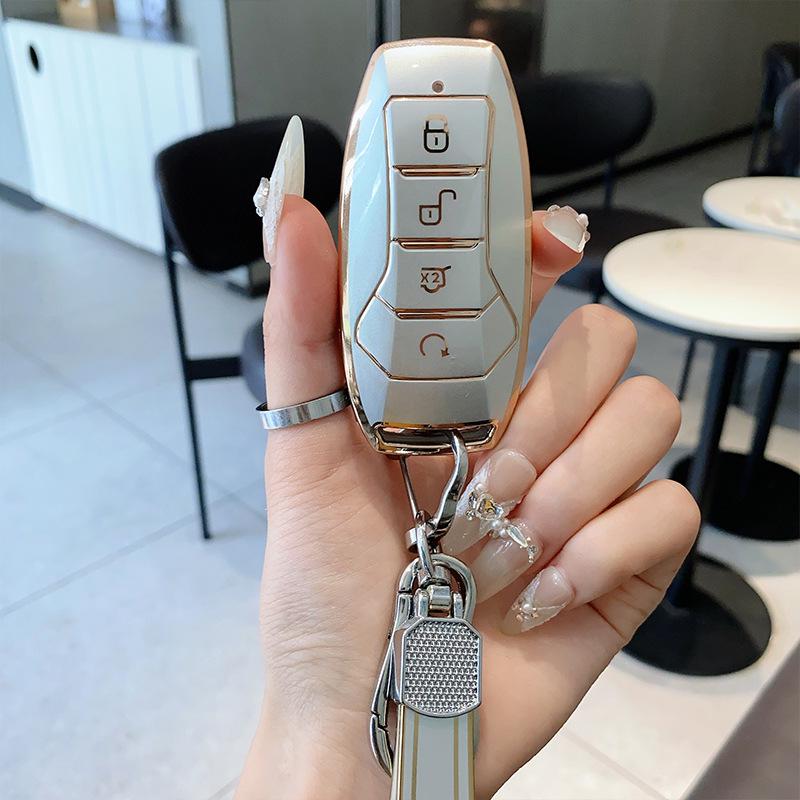 BYD Car Key Cover TPU Shell for Tang DM, Song Pro, Song Max, Dolphin, E2/E3 Models.