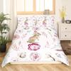 Kids Cartoon Rabbit Carrot King Queen Duvet Cover Boys Girls Cute Bunny Bedding Set Animal Quilt Cover Polyester Comforter Cover