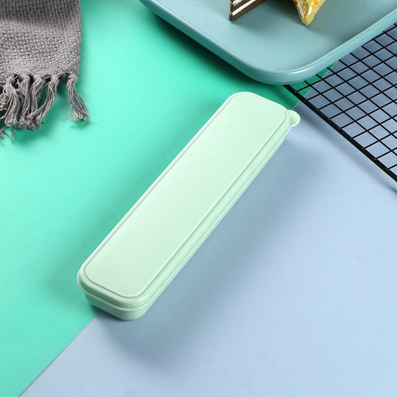 Tragbare Aufbewahrungsbox für Geschirr aus PP in 3 Farben, Innenlänge 9,29 Zoll, Reisegeschirretui für Bestecksets