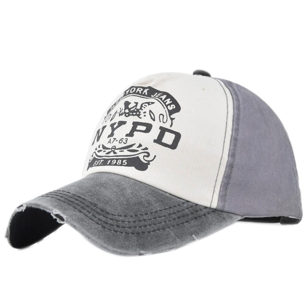 Nypd baseball cap distressed screen print baseball cap sun visor retro distressed hat Adjustable