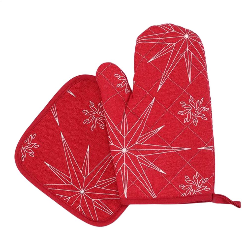 Oven Mitts And Pot Holders Sets Christmas Designs Kitchen Glove For Cooking