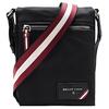 Red And White Striped Zipper Fashion Nylon Crossbody Bag Men Shoulder Bag Black FINCHER-00
